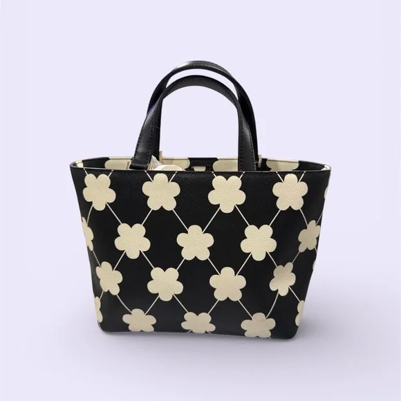 Kate Spade Mini Black and Cream Floral Tote - Picture 2 of 7